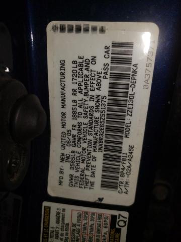 Photo 10 from auction – 2005 TOYOTA COROLLA CE with VIN 1NXBR32E65Z551375