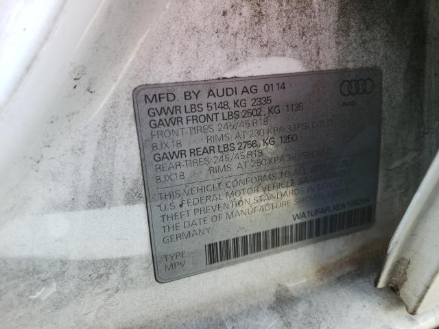 Photo 10 from auction – 2014 AUDI A4 ALLROAD with VIN WA1UFAFLXEA106264