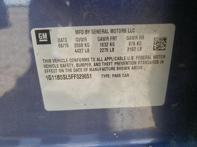 Photo 10 from auction – 2015 CHEVROLET MALIBU LS with VIN 1G11B5SL5FF329651