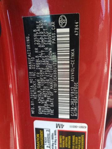 Photo 10 from auction – 2011 TOYOTA CAMRY BASE with VIN 4T1BF3EK6BU125501
