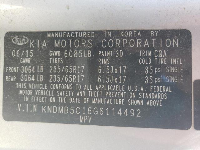 Photo 10 from auction – 2016 KIA SEDONA LX with VIN KNDMB5C16G6114492