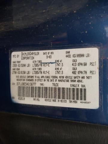 Photo 10 from auction – 2004 DODGE RAM 3500 S with VIN 3D7LU38C54G136777