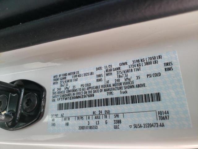 Photo 10 from auction – 2021 FORD F150 SUPER with VIN 1FTFW1E89MKE97699