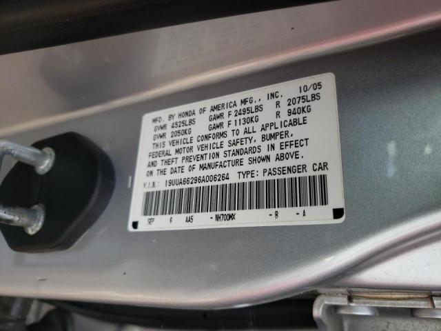 Photo 10 from auction – 2006 ACURA 3.2TL with VIN 19UUA66296A006264