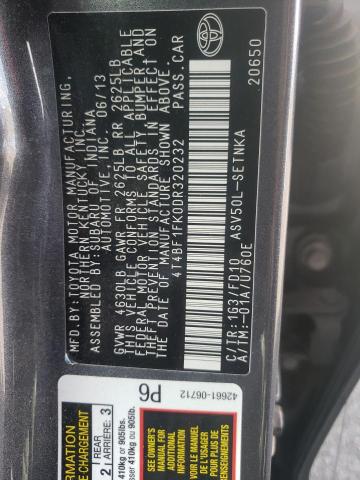 Photo 10 from auction – 2013 TOYOTA CAMRY L with VIN 4T4BF1FK0DR320232