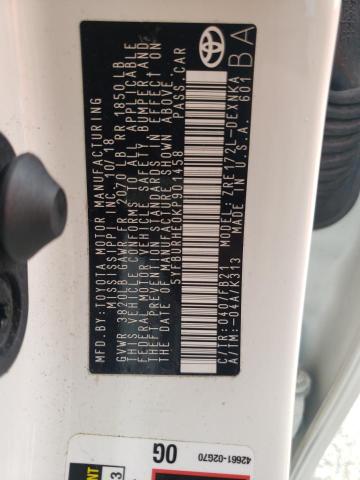 Photo 10 from auction – 2019 TOYOTA COROLLA L with VIN 5YFBURHE0KP901458