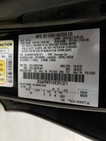 Photo 10 from auction – 2016 FORD FUSION TIT with VIN 3FA6P0K91GR391371