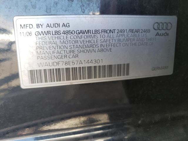 Foto 10 de la subasta – 2007 AUDI A4 2.0T QU con VIN WAUDF78E57A144301