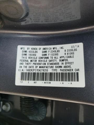 Photo 10 from auction – 2014 HONDA ACCORD LX with VIN 1HGCR2F37EA279255