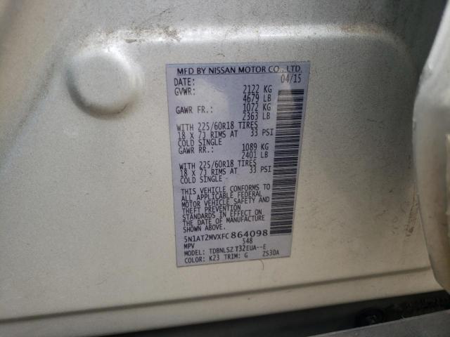 Photo 10 from auction – 2015 NISSAN ROGUE S with VIN 5N1AT2MVXFC864098