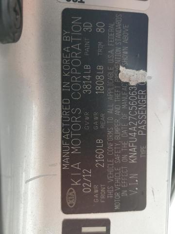 Photo 10 from auction – 2012 KIA FORTE EX with VIN KNAFU4A27C5606356
