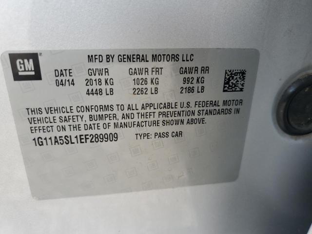 Photo 10 from auction – 2014 CHEVROLET MALIBU LS with VIN 1G11A5SL1EF289909