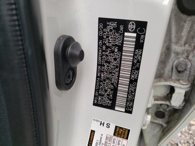 Photo 10 from auction – 2020 TOYOTA COROLLA LE with VIN JTDEBRBE8LJ028320