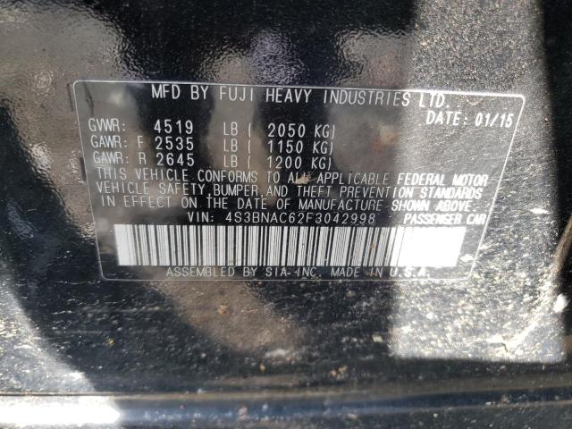 Photo 10 from auction – 2015 SUBARU LEGACY 2.5 with VIN 4S3BNAC62F3042998
