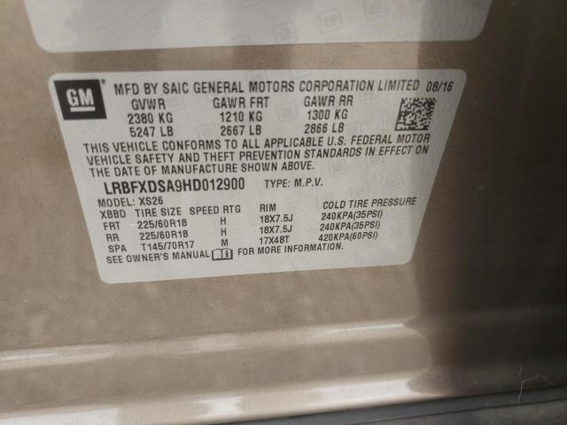 Photo 10 from auction – 2017 BUICK ENVISION E with VIN LRBFXDSA9HD012900
