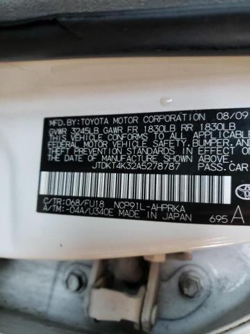 Photo 10 from auction – 2010 TOYOTA YARIS with VIN JTDKT4K32A5278787