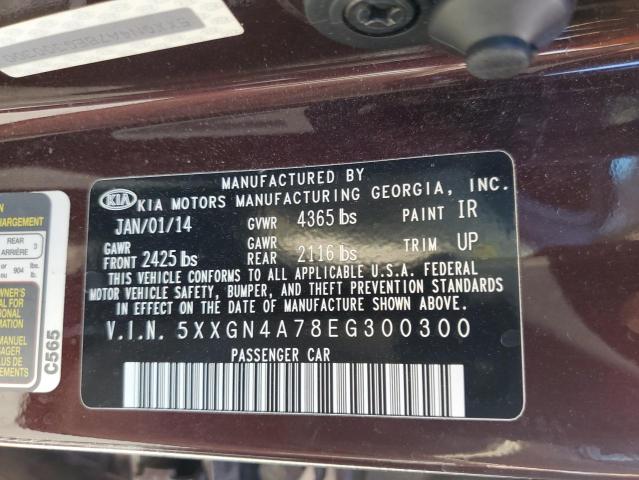 Photo 10 from auction – 2014 KIA OPTIMA EX with VIN 5XXGN4A78EG300300