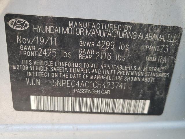Photo 10 from auction – 2012 HYUNDAI SONATA SE with VIN 5NPEC4AC1CH423741