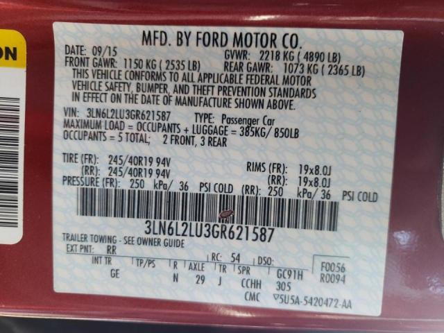 Photo 10 from auction – 2016 LINCOLN MKZ HYBRID with VIN 3LN6L2LU3GR621587