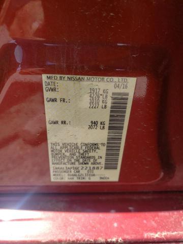 Photo 10 from auction – 2016 NISSAN ALTIMA 2.5 with VIN 1N4AL3AP1GC221887