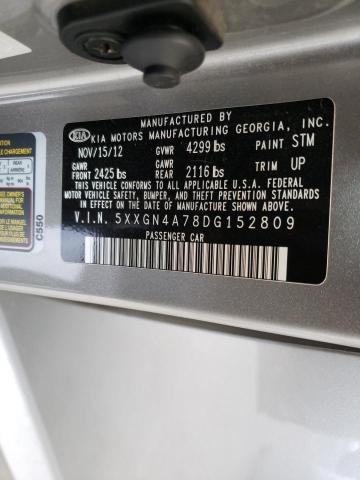 Photo 10 from auction – 2013 KIA OPTIMA EX with VIN 5XXGN4A78DG152809