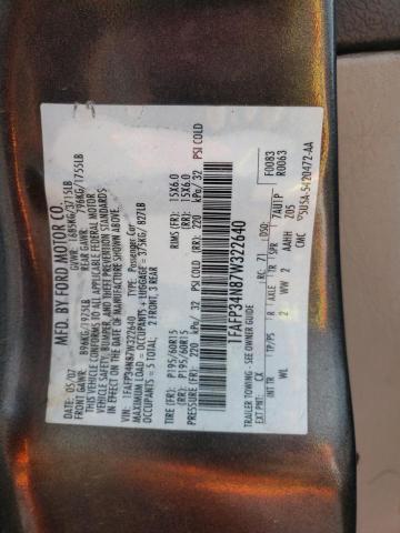 Photo 10 from auction – 2007 FORD FOCUS ZX4 with VIN 1FAFP34N87W322640