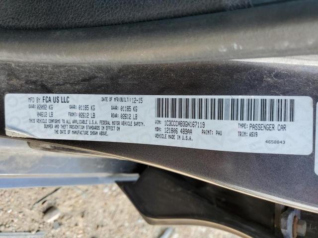 Photo 10 from auction – 2016 CHRYSLER 200 LIMITE with VIN 1C3CCCAB3GN167119