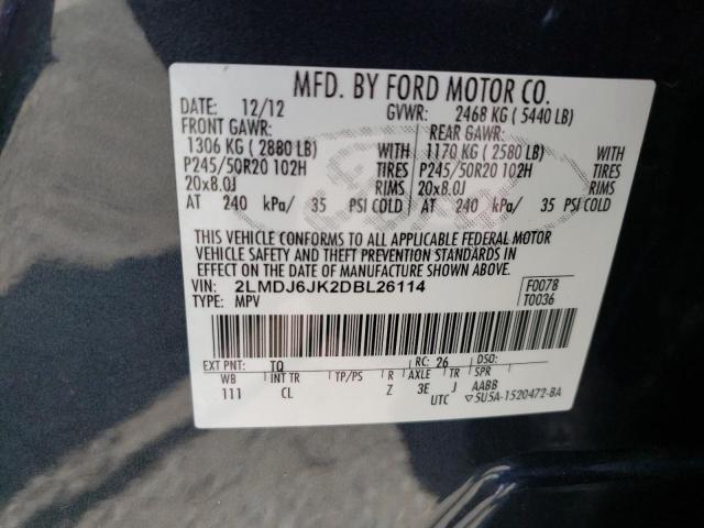 Photo 10 from auction – 2013 LINCOLN MKX with VIN 2LMDJ6JK2DBL26114