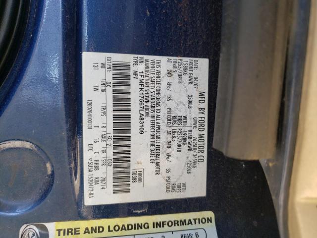 Foto 10 de la subasta – 2007 FORD EXPEDITION con VIN 1FMFK17567LA83109