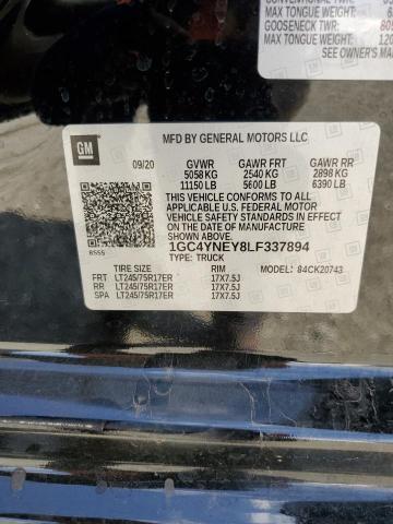 Photo 10 from auction – 2020 CHEVROLET SILVERADO with VIN 1GC4YNEY8LF337894