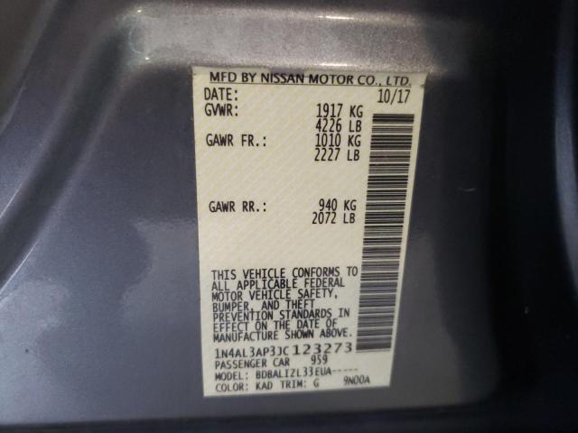 Photo 10 from auction – 2018 NISSAN ALTIMA 2.5 with VIN 1N4AL3AP3JC123273
