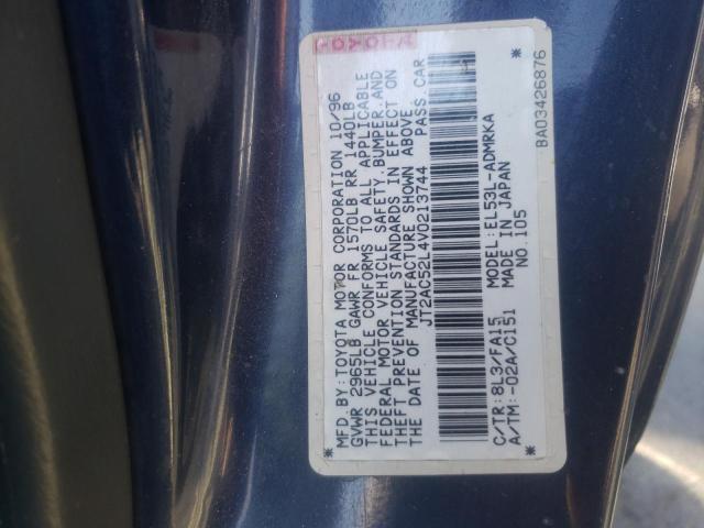 Photo 10 from auction – 1997 TOYOTA TERCEL CE with VIN JT2AC52L4V0213744