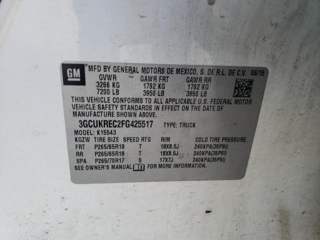 Photo 10 from auction – 2015 CHEVROLET SILVERADO with VIN 3GCUKREC2FG425517
