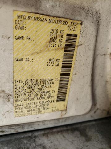 Photo 10 from auction – 2015 NISSAN ALTIMA 2.5 with VIN 1N4AL3AP2FN387936