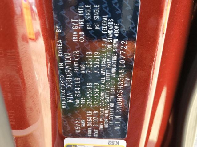 Photo 10 from auction – 2022 KIA CARNIVAL E with VIN KNDNC5H35N6107722