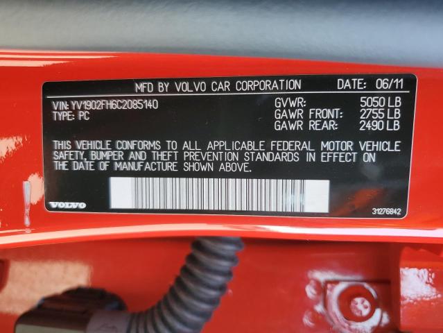 Photo 10 from auction – 2012 VOLVO S60 T6 with VIN YV1902FH6C2085140