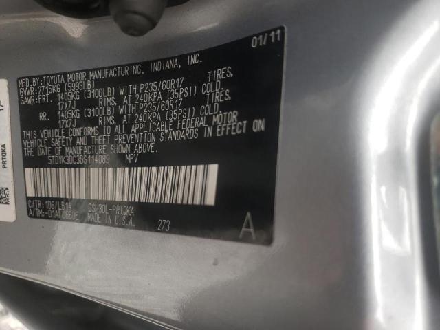 Photo 10 from auction – 2011 TOYOTA SIENNA XLE with VIN 5TDYK3DC3BS114089