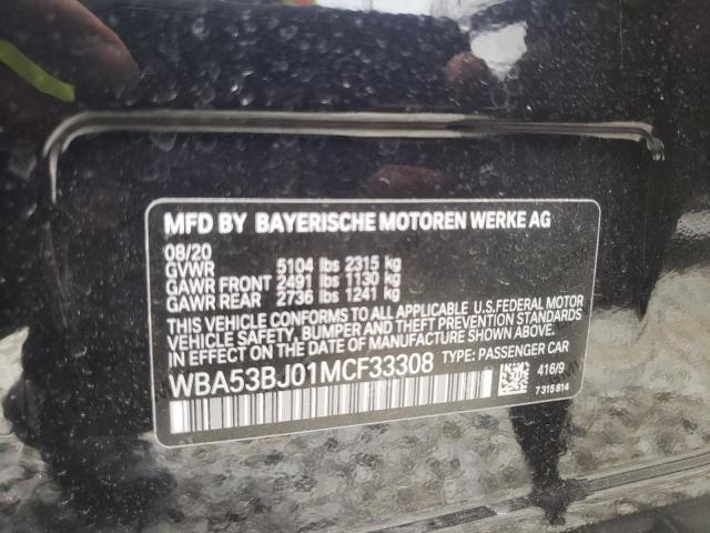 Photo 10 from auction – 2021 BMW 540 I with VIN WBA53BJ01MCF33308