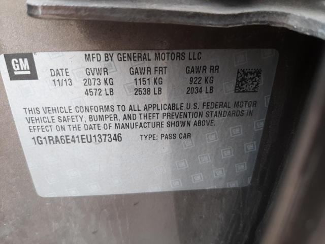 Photo 10 from auction – 2014 CHEVROLET VOLT with VIN 1G1RA6E41EU137346