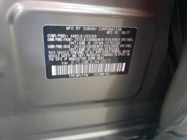 Photo 10 from auction – 2018 SUBARU FORESTER 2 with VIN JF2SJAWC8JH438671