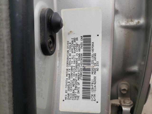 Photo 10 from auction – 2004 TOYOTA COROLLA CE with VIN JTDBR32E142036296