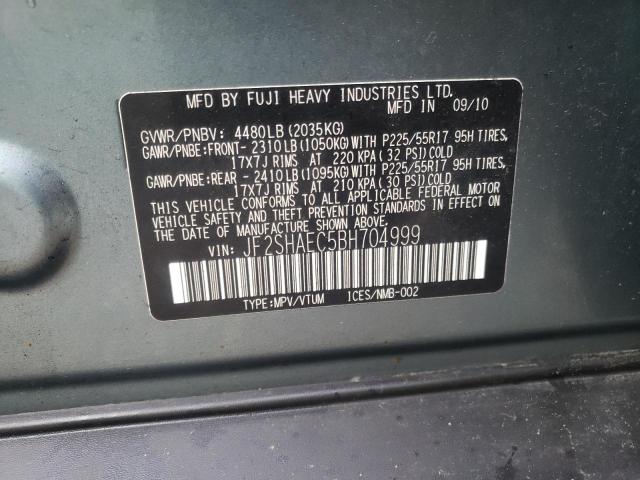 Photo 10 from auction – 2011 SUBARU FORESTER L with VIN JF2SHAEC5BH704999