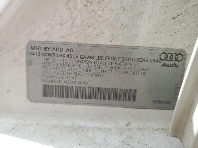 Photo 10 from auction – 2013 AUDI A4 PREMIUM with VIN WAUFFAFLXDN004840