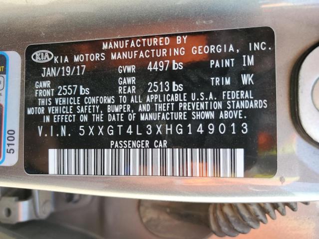 Photo 10 from auction – 2017 KIA OPTIMA LX with VIN 5XXGT4L3XHG149013