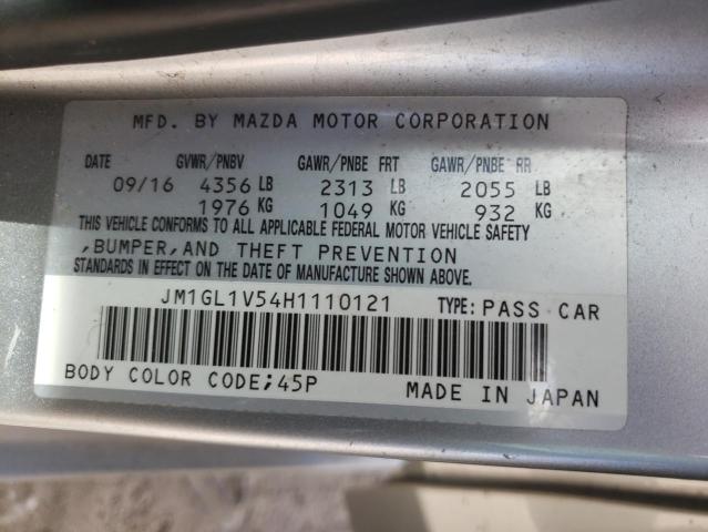 Photo 10 from auction – 2017 MAZDA 6 TOURING with VIN JM1GL1V54H1110121