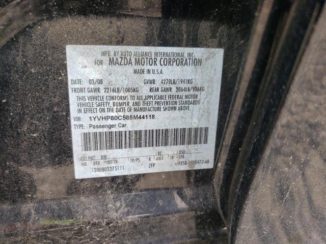 Zdjęcie 10 z aukcji – 2008 MAZDA 6 I z VIN 1YVHP80C585M44118