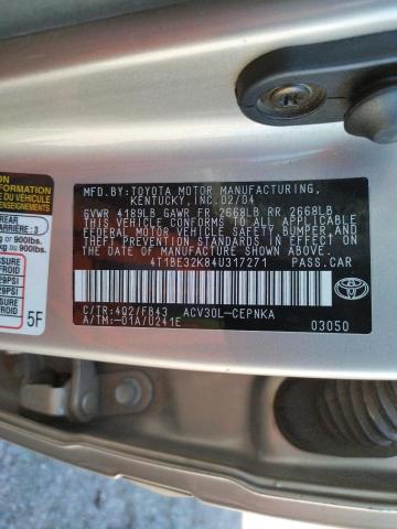 Photo 10 from auction – 2004 TOYOTA CAMRY LE with VIN 4T1BE32K84U317271