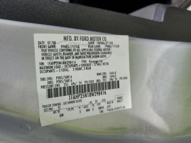 Photo 10 from auction – 2008 FORD FOCUS SE with VIN 1FAHP35N18W298416