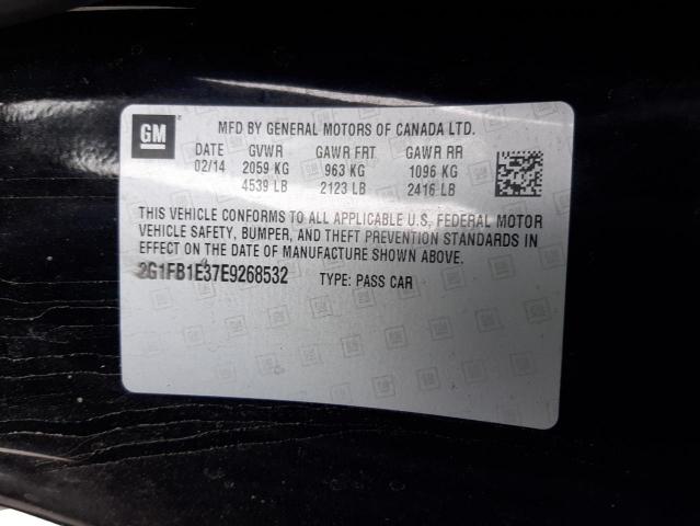 Photo 10 from auction – 2014 CHEVROLET CAMARO LT with VIN 2G1FB1E37E9268532