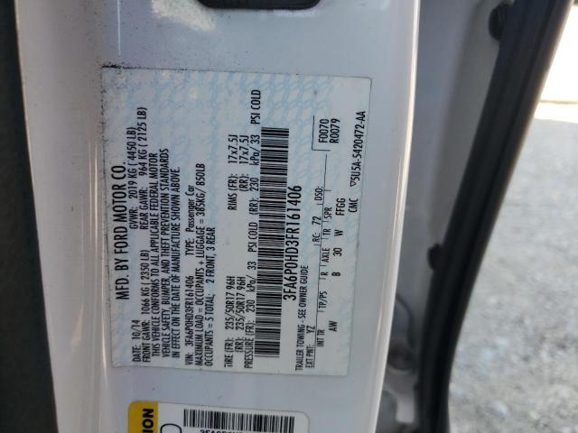 Photo 10 from auction – 2015 FORD FUSION SE with VIN 3FA6P0HD3FR161406